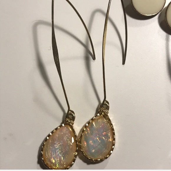 Jewelry - 2/$6 Gold toned iridescent earrings